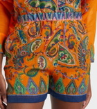 Etro Paisley high-rise shorts