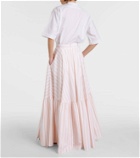 Plan C Pleated cotton maxi skirt