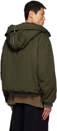 Magliano Green Hooded Bomber Jacket