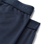 Sunspel - Two-Pack Stretch-Cotton Boxer Briefs - Blue