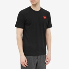 Comme des Garçons Play Men's Basic Logo T-Shirt in Black/Red