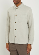 Les Deux Hamilton Textured Twill Overshirt Light Grey