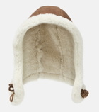 Magda Butrym Shearling and leather hood