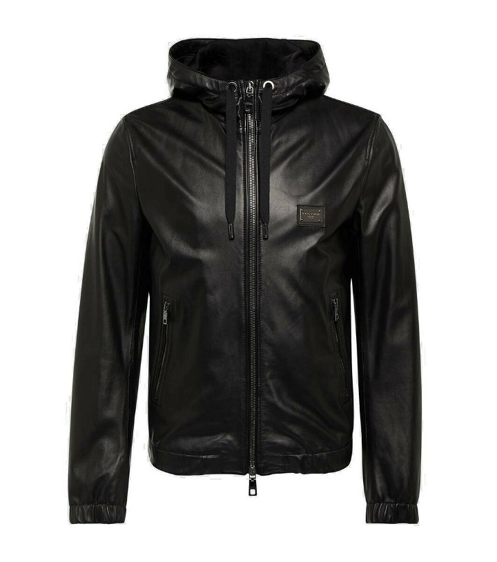 Photo: Dolce&Gabbana Logo leather jacket