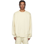 Essentials Off-White Reflective Logo Pullover Crewneck Sweatshirt