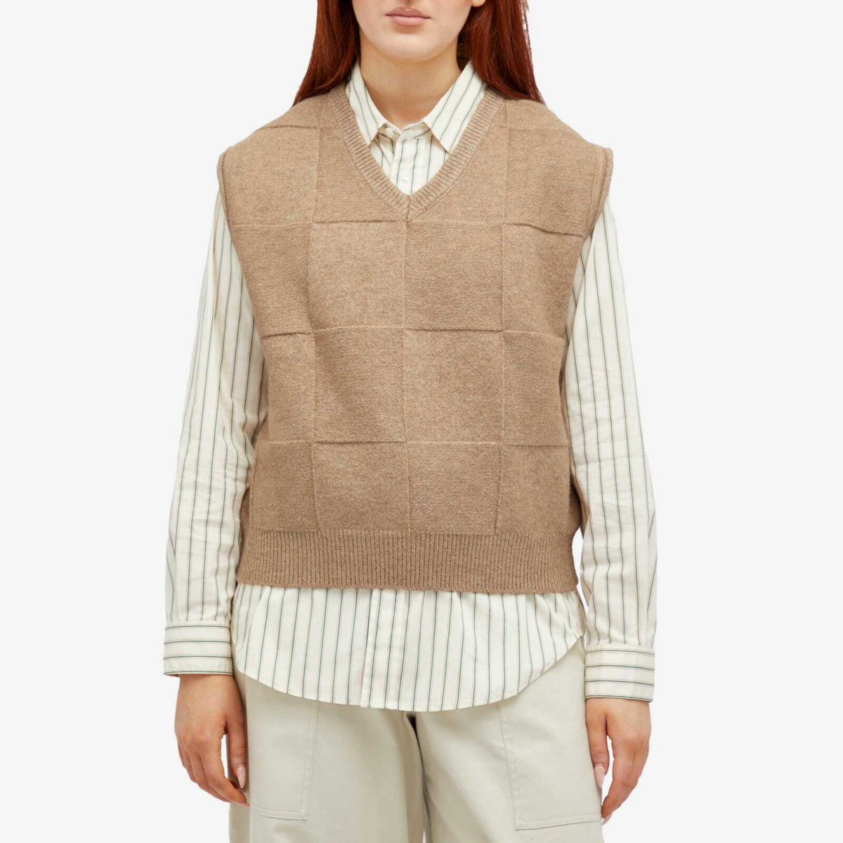 DUNST Women's Essential Knit Vest in Camel