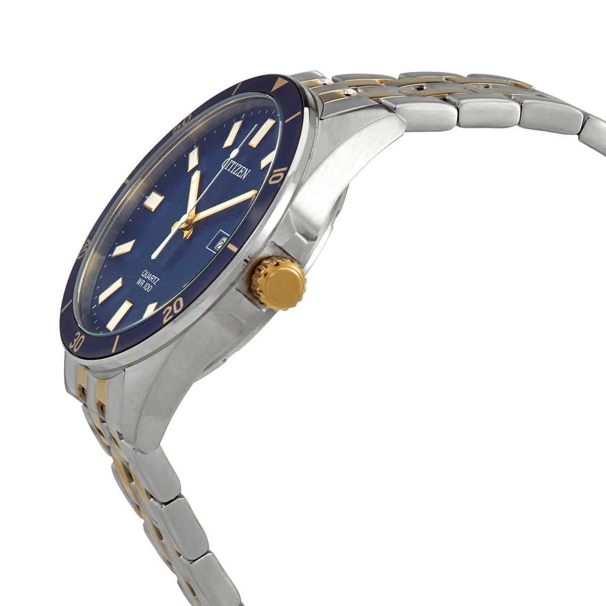 Citizen Quartz Blue Dial Two-tone Mens Watch BI5054-53L