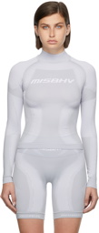 MISBHV Grey & White Active Classic Long Sleeve Top