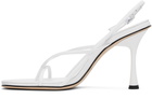 Studio Amelia White Wishbone 90 Heeled Sandals
