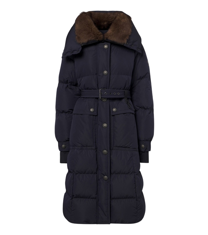 Photo: Moncler Grenoble Gelisette shearling-trimmed down coat