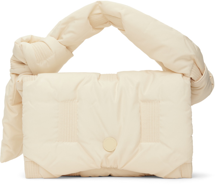 Photo: ISSEY MIYAKE Beige Square Cushion Bag