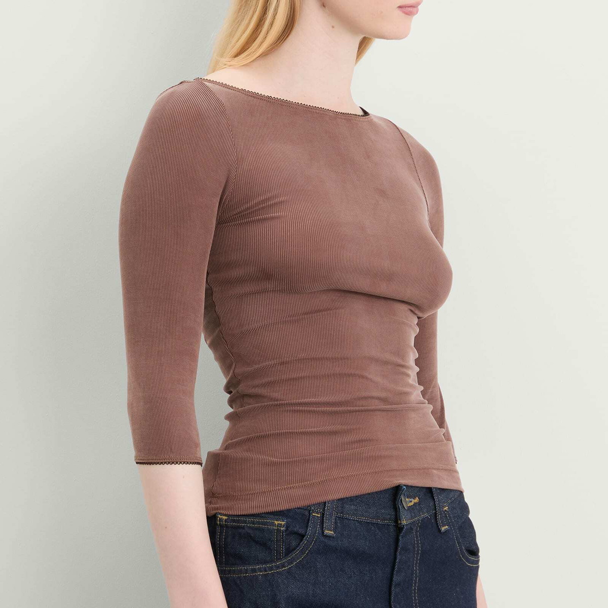 Fruity Booty Women's Second Skins 3/4 Length Top in Brown