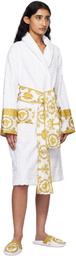 Versace Underwear White 'I Heart Baroque' Bathrobe