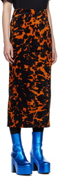 Dries Van Noten Orange Heyser Midi Skirt