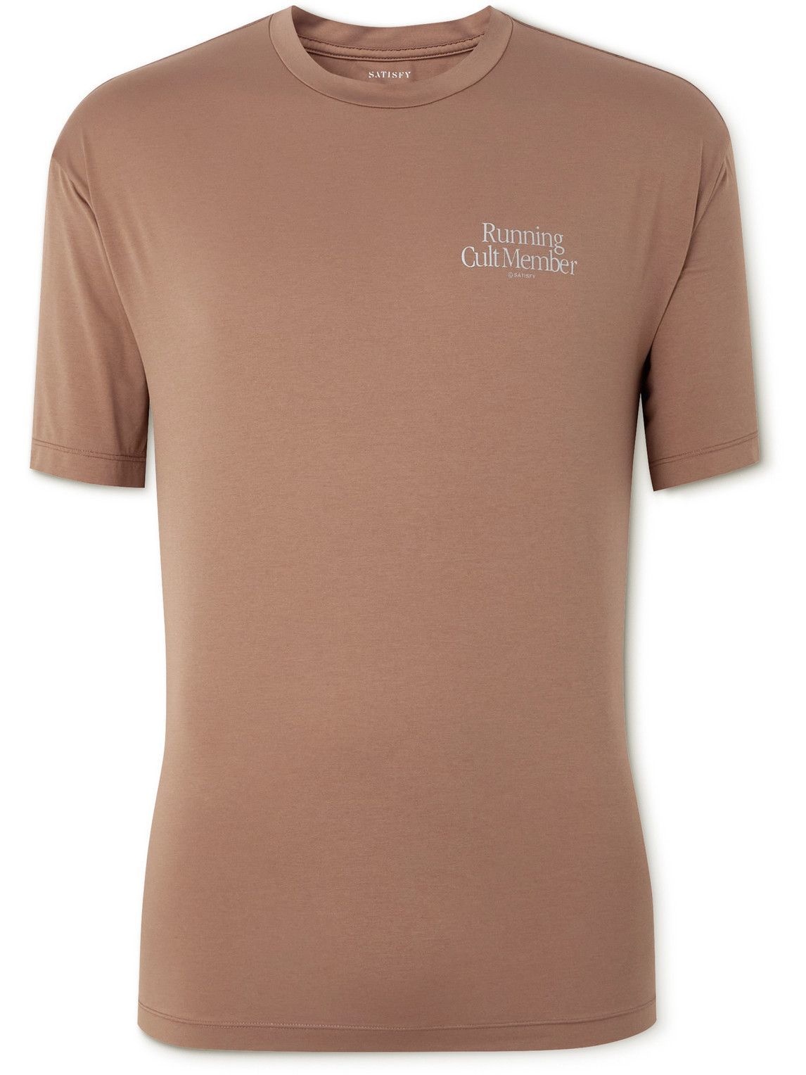 Satisfy Auralite Printed Jersey T-Shirt Brown Satisfy