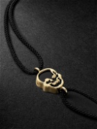 Luis Morais - Gold, Onyx and Cord Bracelet