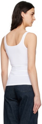 Theory White Scoop Neck Tank Top