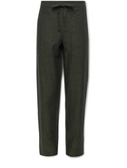 RICHARD JAMES - Linen Drawstring Trousers - Green