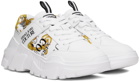 Versace Jeans Couture White & Gold Speedtrack Sneakers