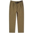 Goldwin Men's One Tuck Tapered Stretch Pant in Olive Green