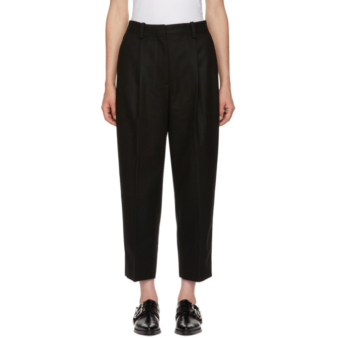 Theory Pleated Wool Trousers  Farfetch