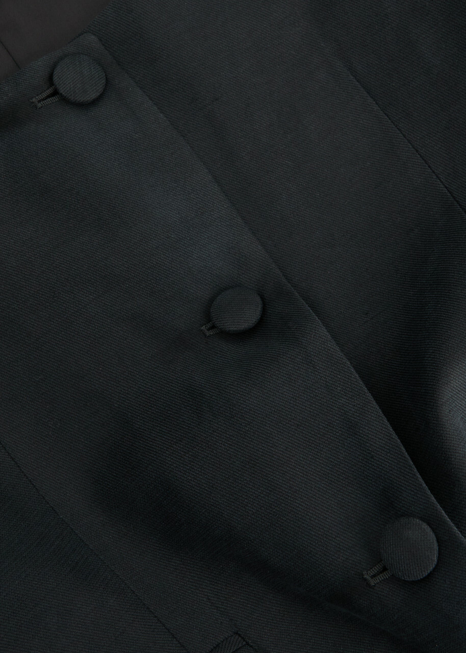 Remain BY Birger Christensen Open Neck Fitted Woven Jacket Black