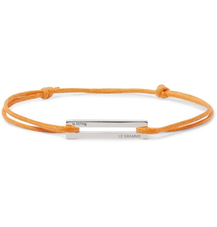Photo: Le Gramme - 17/10 Cord and Sterling Silver Bracelet - Orange