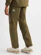And Wander - Straight-Leg Belted Stretch-Shell Trousers - Green