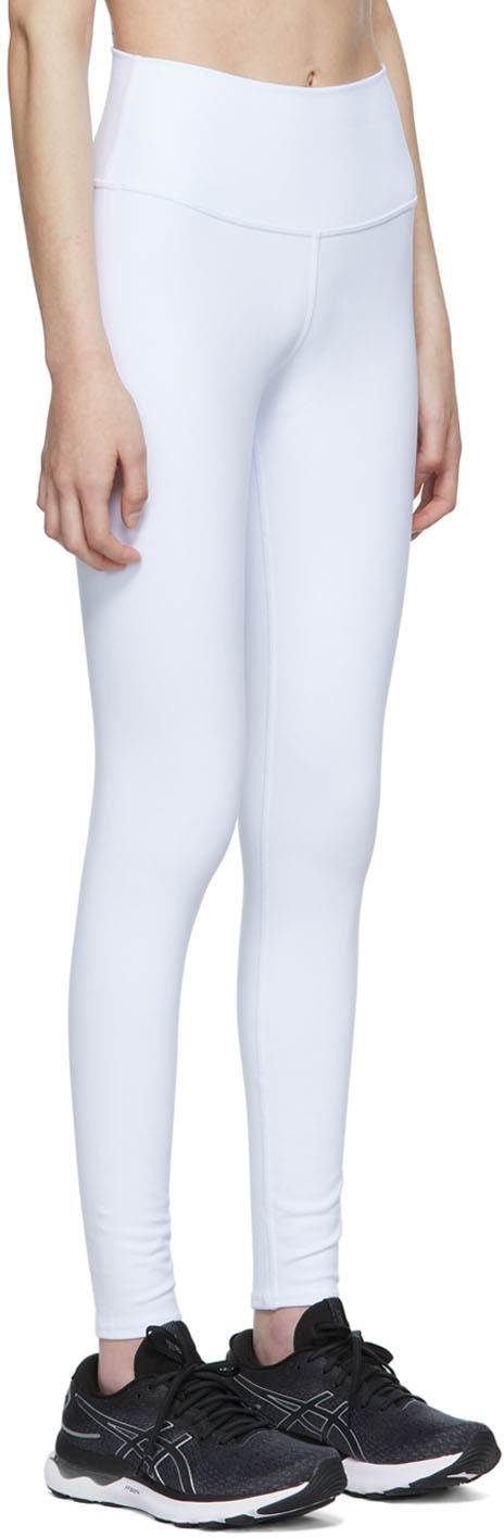 Alo White Nylon Sport Leggings Aloye