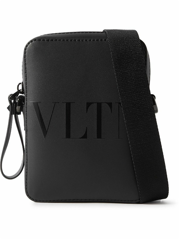 Photo: Valentino Garavani - Small Logo-Print Leather Messenger Bag