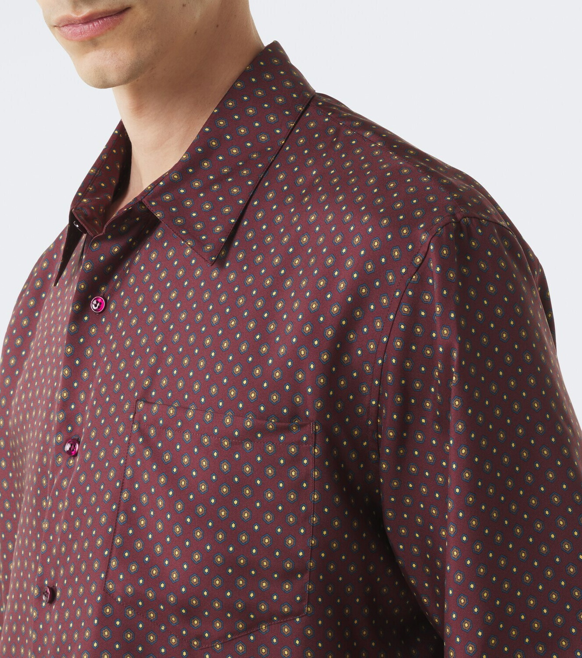Saint Laurent Printed silk twill shirt