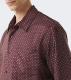 Saint Laurent Printed silk twill shirt