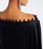 Taller Marmo Mila off-shoulder satin kaftan