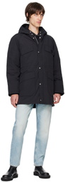 Maison Kitsuné Black Hooded Parka