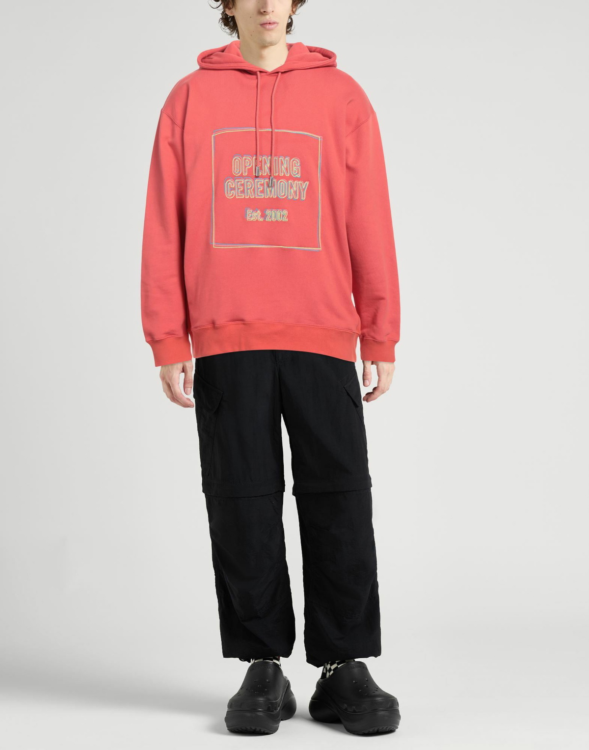 Opening Ceremony Mens Sweatshirt in Tomato red