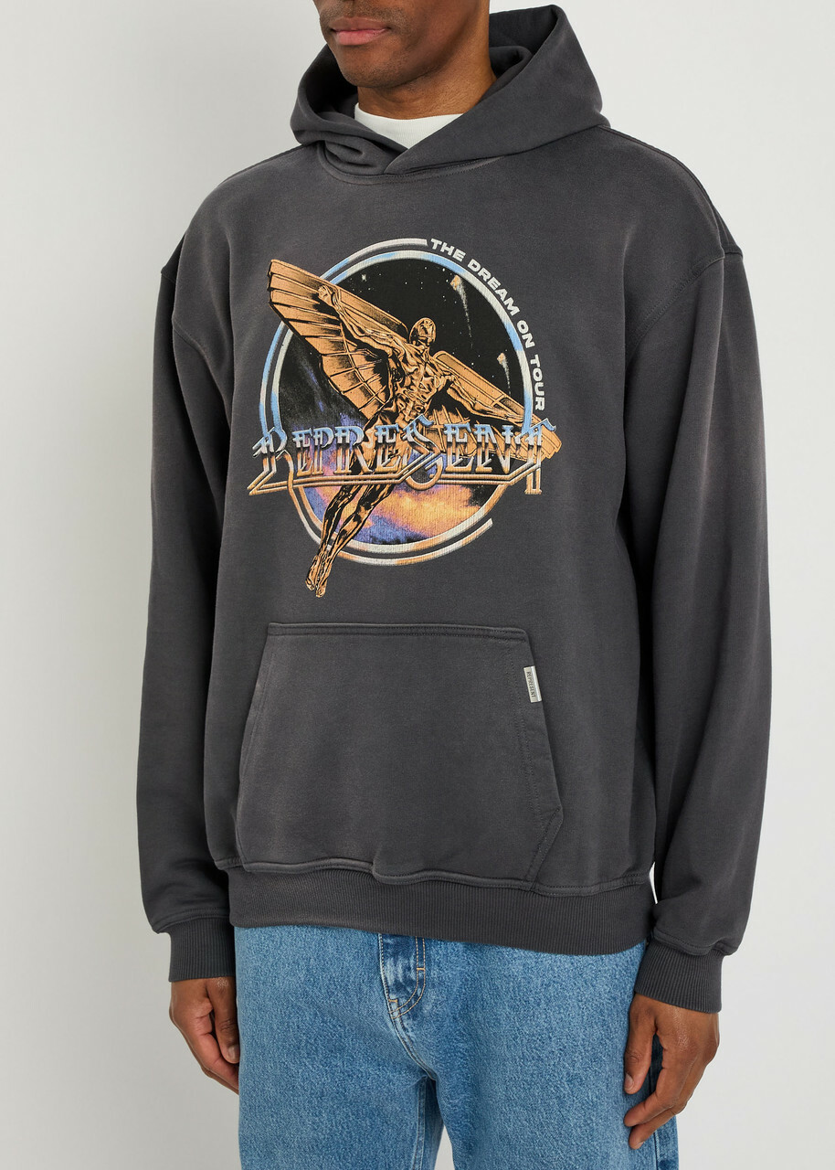 Represent Golden Tour Hooded Cotton Sweatshirt Grey