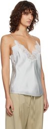 Róhe Blue Lace Silk Camisole