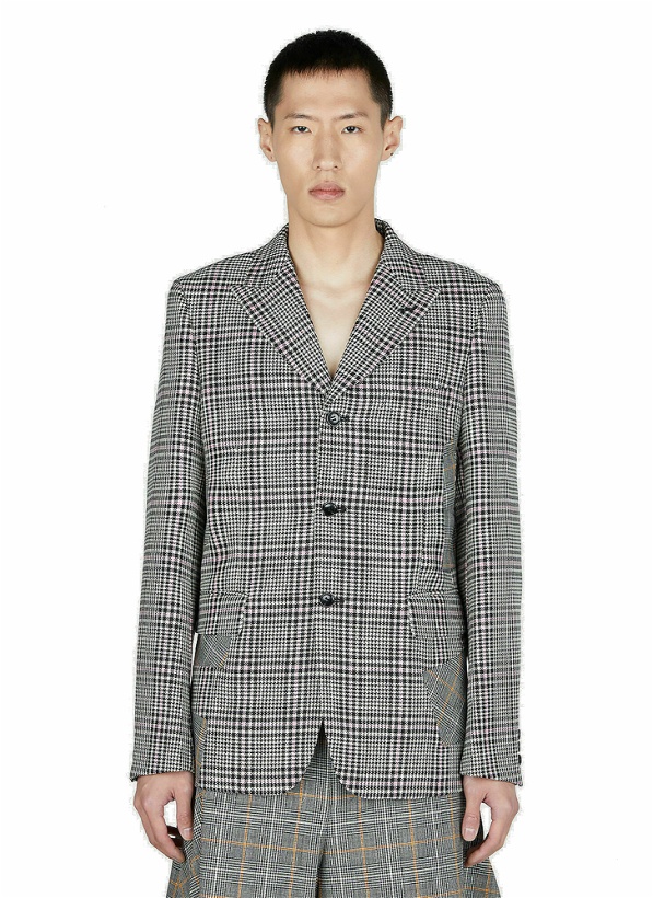 Photo: Comme Des Garçons Homme Plus - Check Single Breasted Blazer in Grey