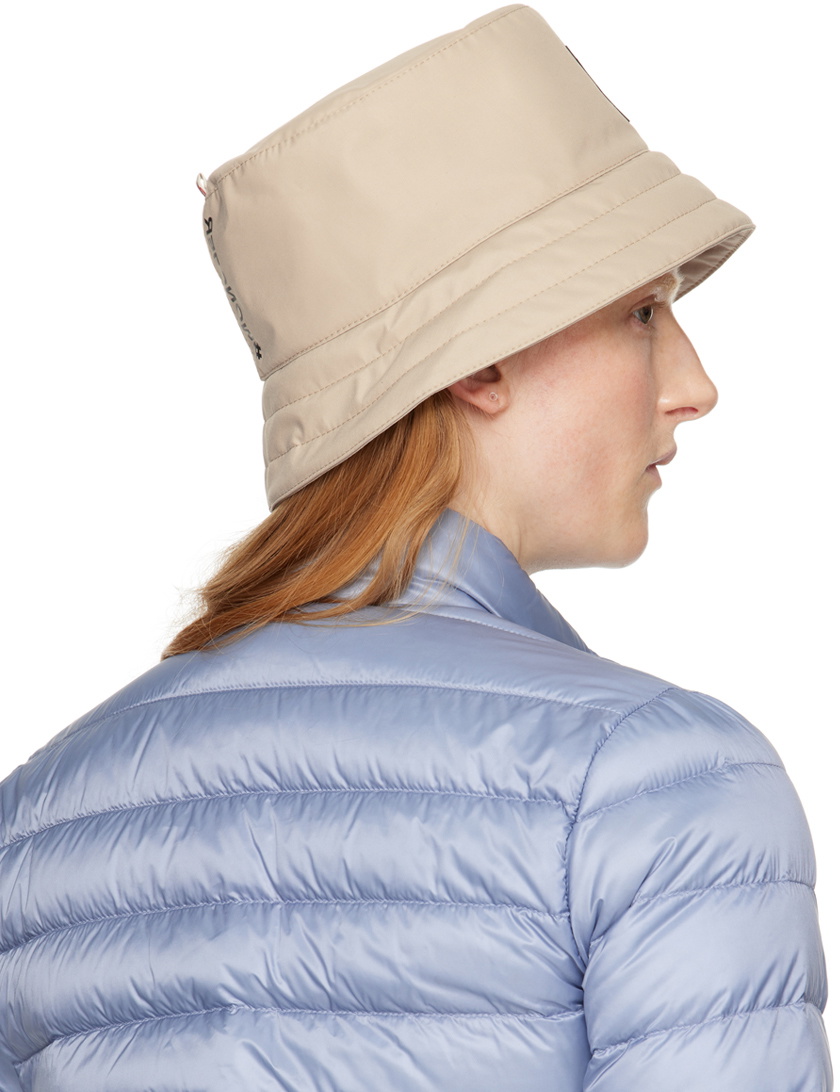 Moncler Grenoble Beige Bonded Bucket Hat