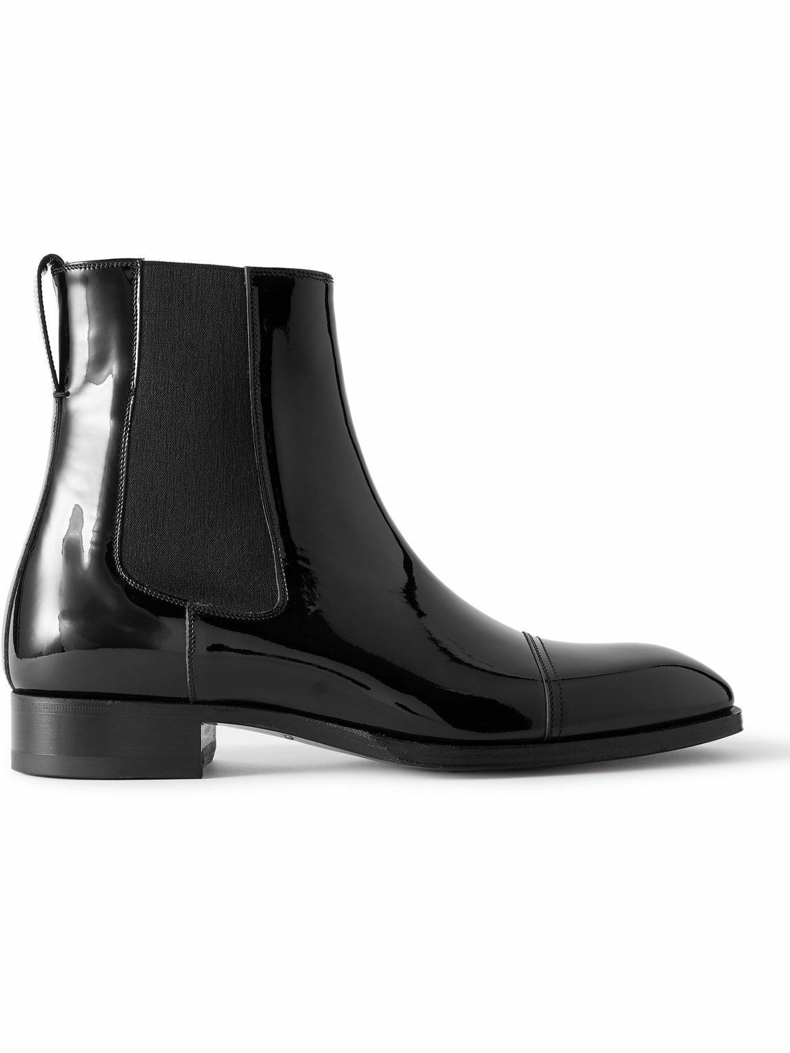 TOM FORD - Patent-Leather Chelsea Boots - Black TOM FORD