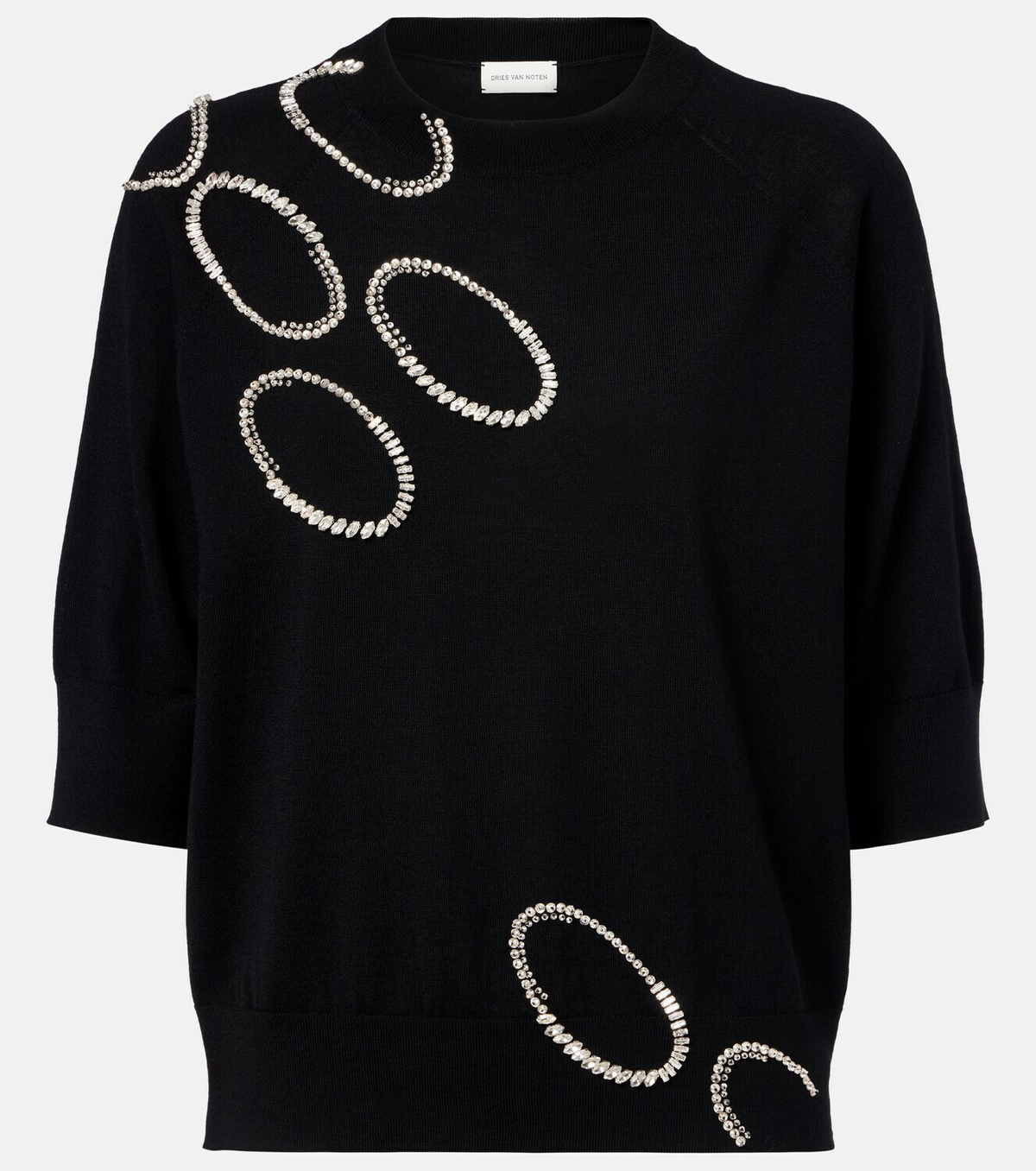Dries Van Noten Embellished wool sweater