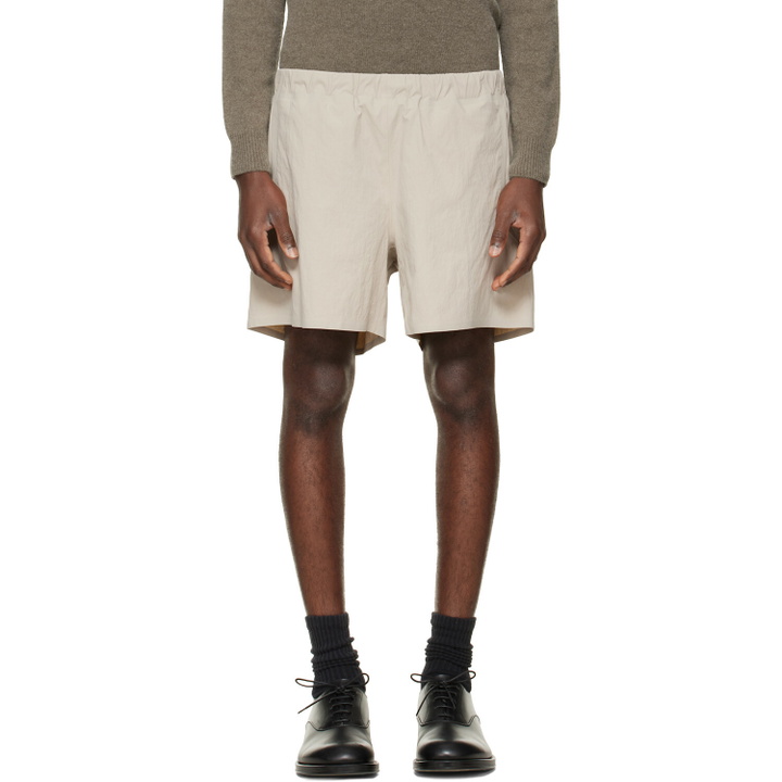 Photo: Veilance Beige Argand Shorts