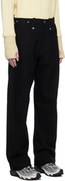 Omar Afridi Black Twisted Trousers