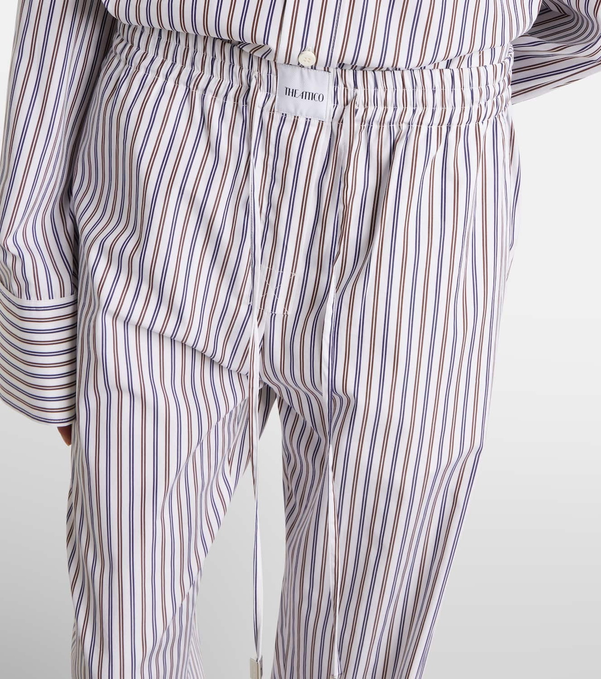 The Attico Striped cotton sweatpants