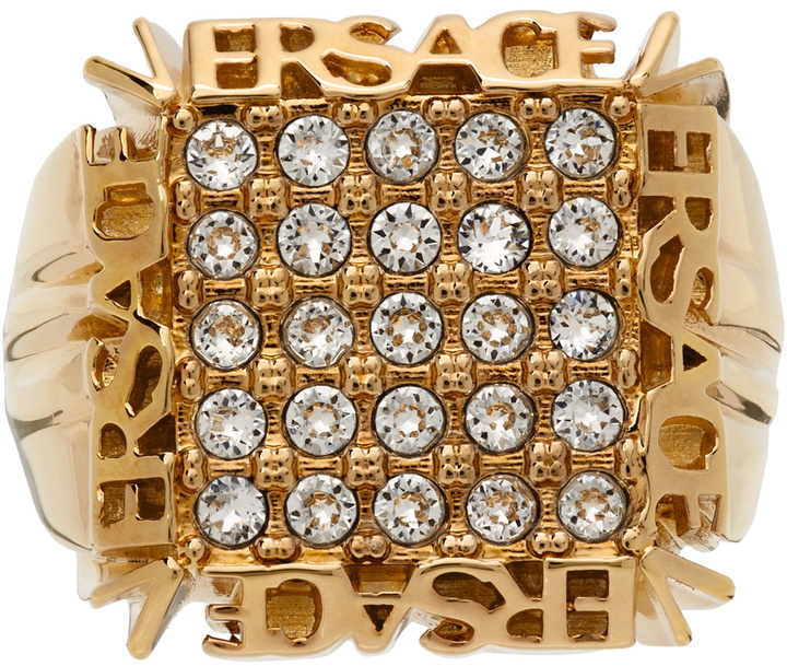 Photo: Versace Logo Crystal Ring