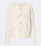 Moncler Wool, cotton, and cashmere-blend cardigan