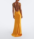 Retrofête Keryn embellished satin gown