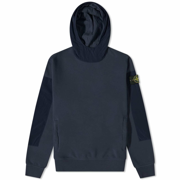 Photo: Stone Island Men's Nylon Hooded Sweat in Navy