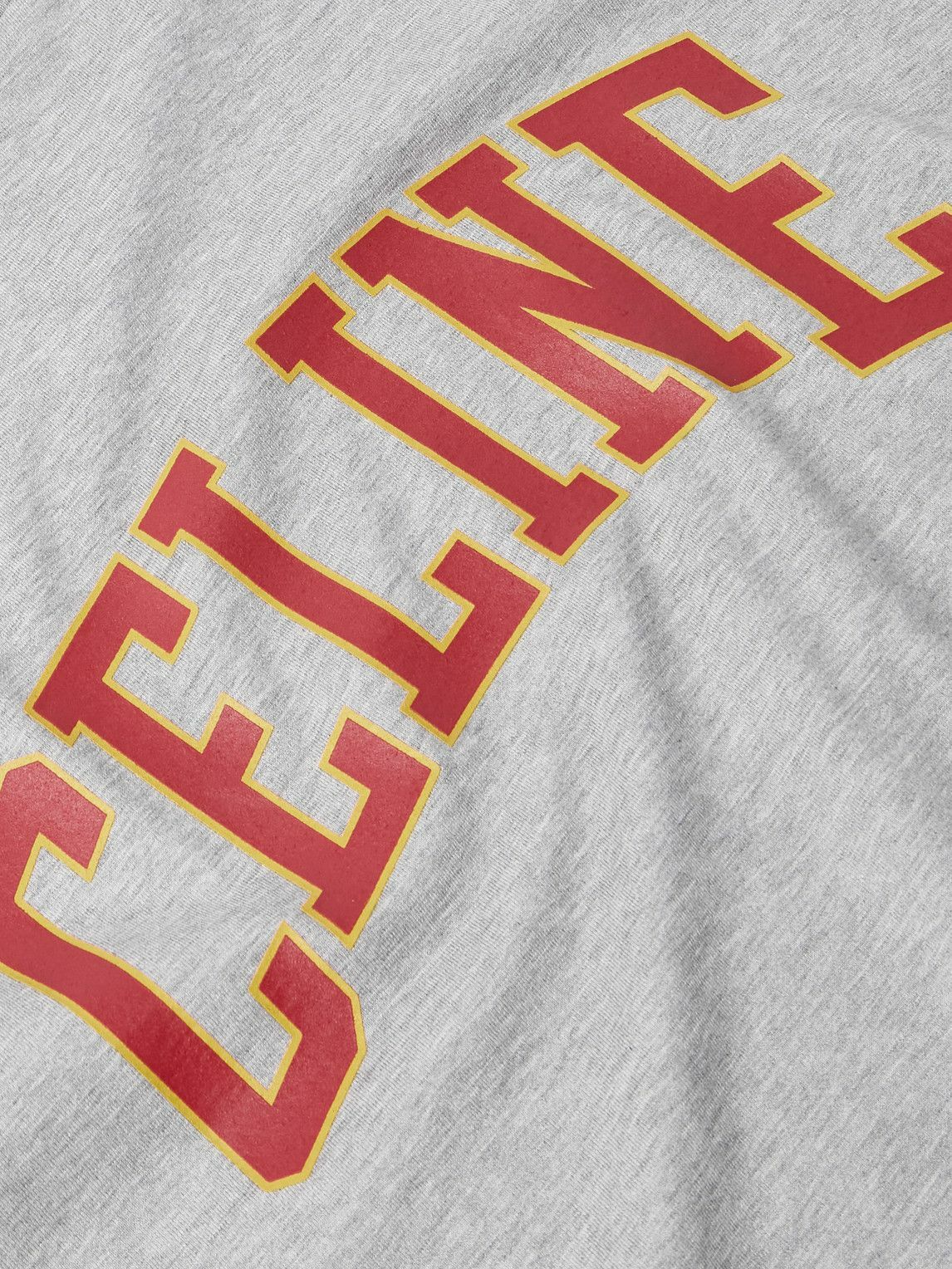 CELINE - Layered Logo-Print Cotton-Jersey T-Shirt - Gray