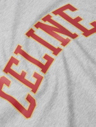 CELINE - Layered Logo-Print Cotton-Jersey T-Shirt - Gray
